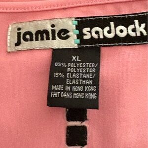 Jamie Sadock Pink and black Golf Shirt Top